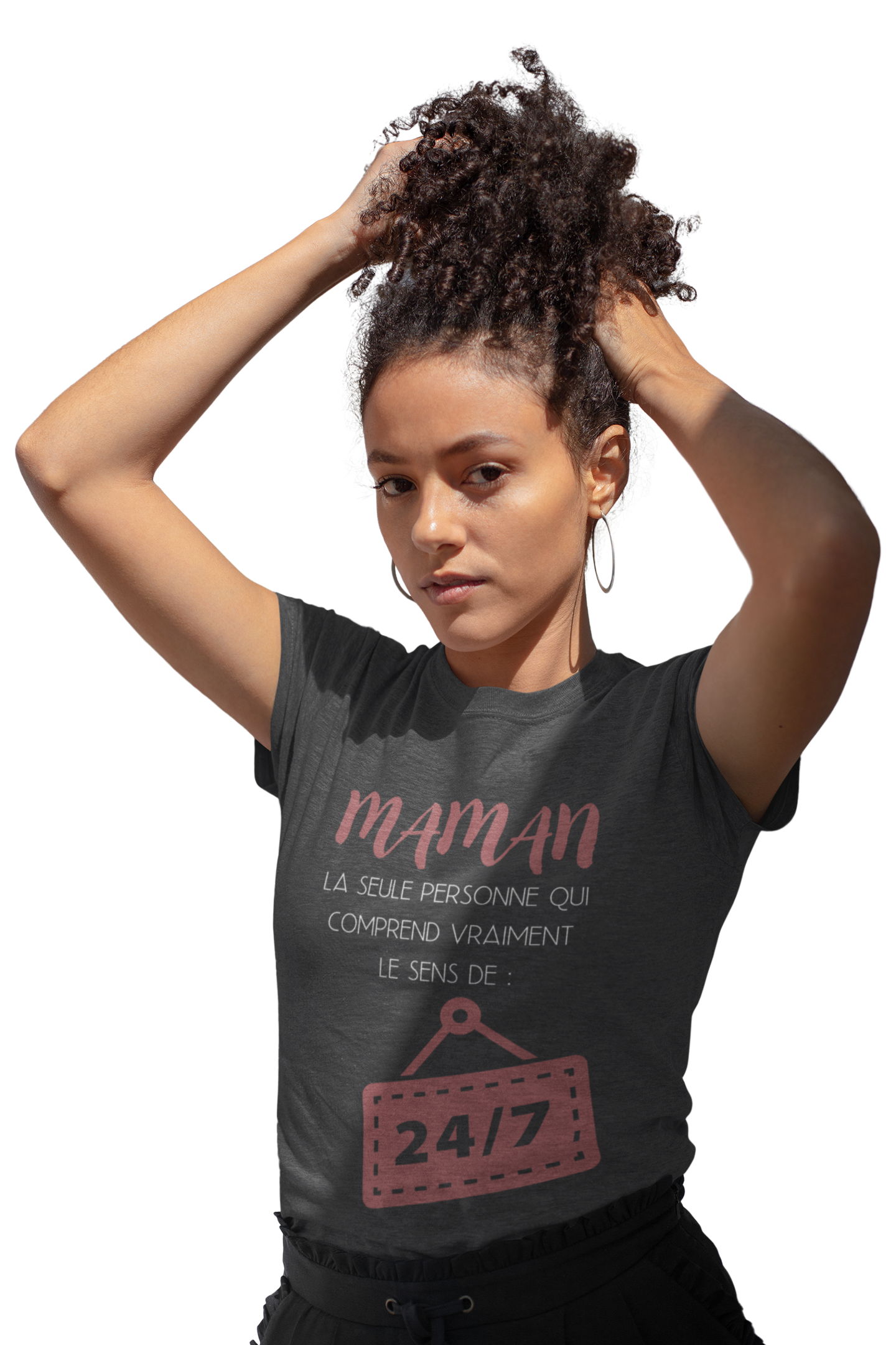 T-Shirt - Maman 24/7 (7632351625433)