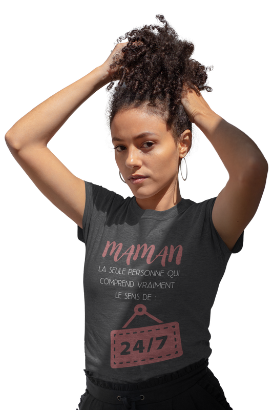 T-Shirt - Maman 24/7 (7632351625433)