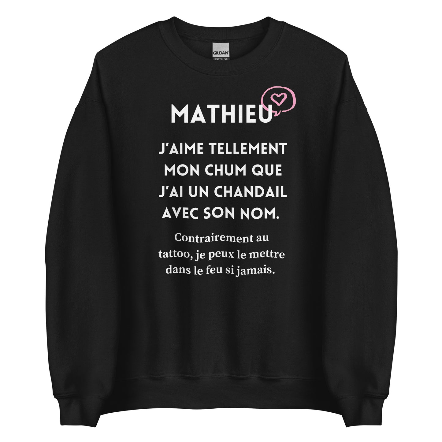 Crewneck - Mon chum (à personnaliser)