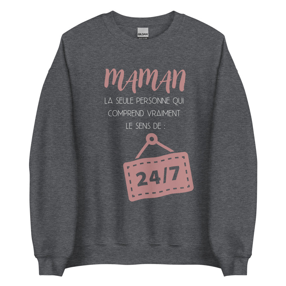 Crewneck - Maman 24/7 (7632351461593)