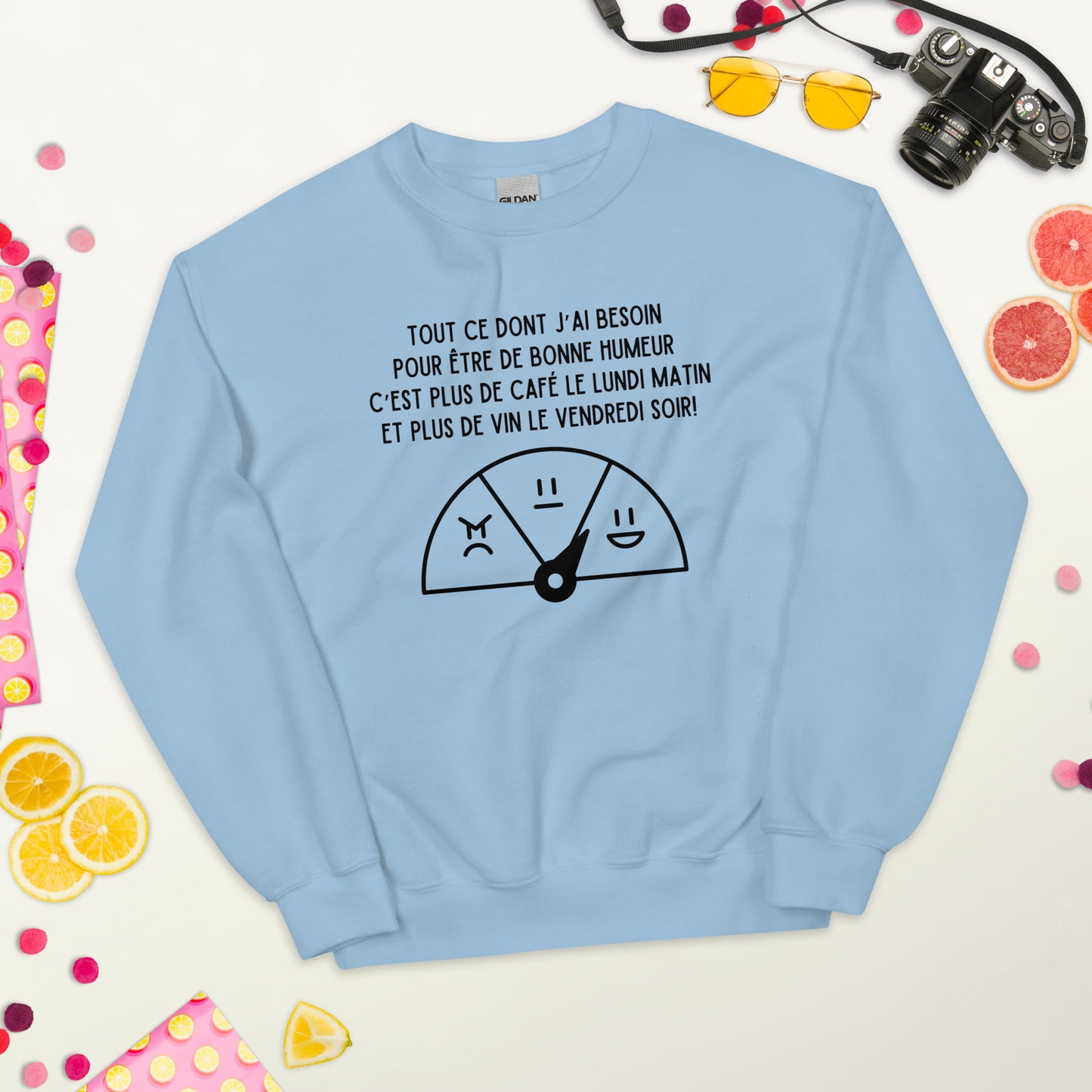 Crewneck- Plus de vin, plus de café