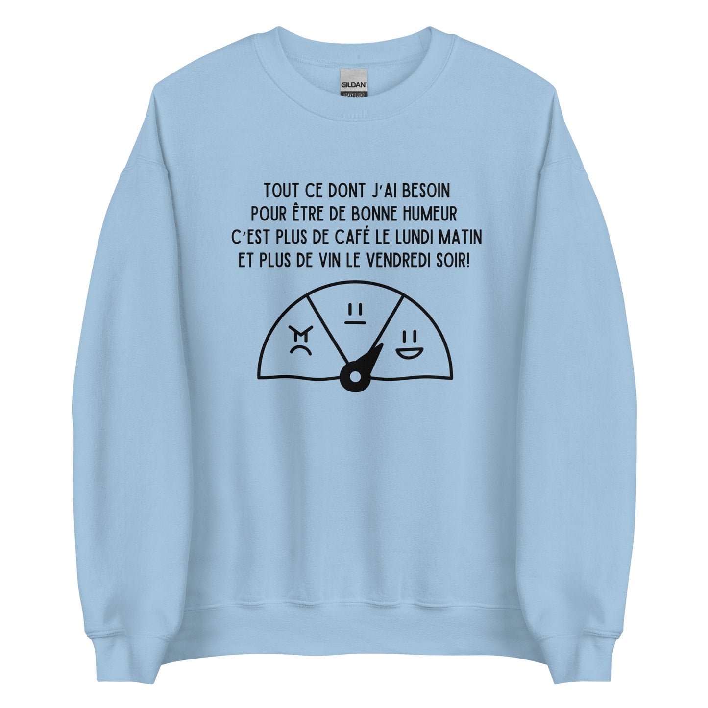 Crewneck- Plus de vin, plus de café