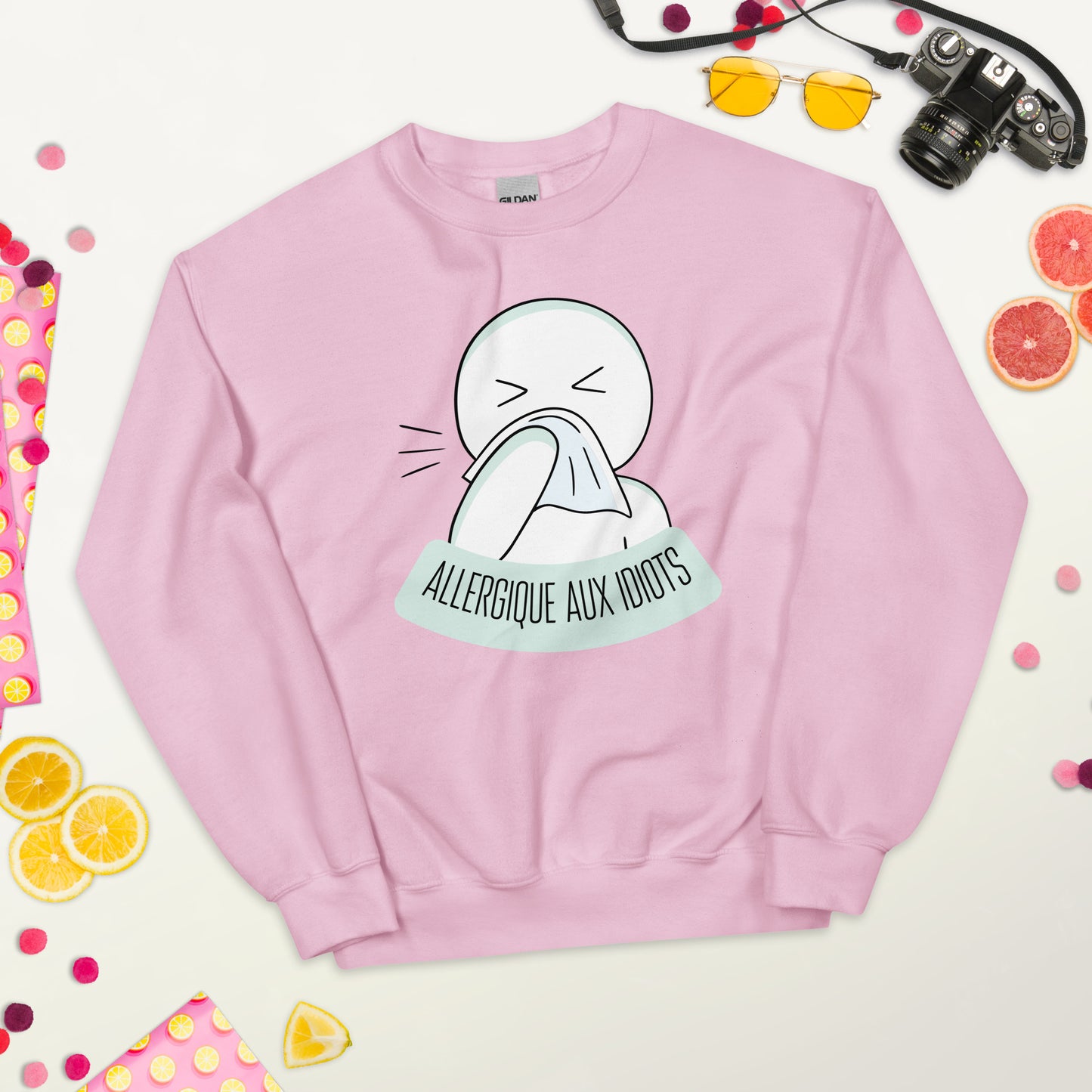 Crewneck - Allergique aux idiots