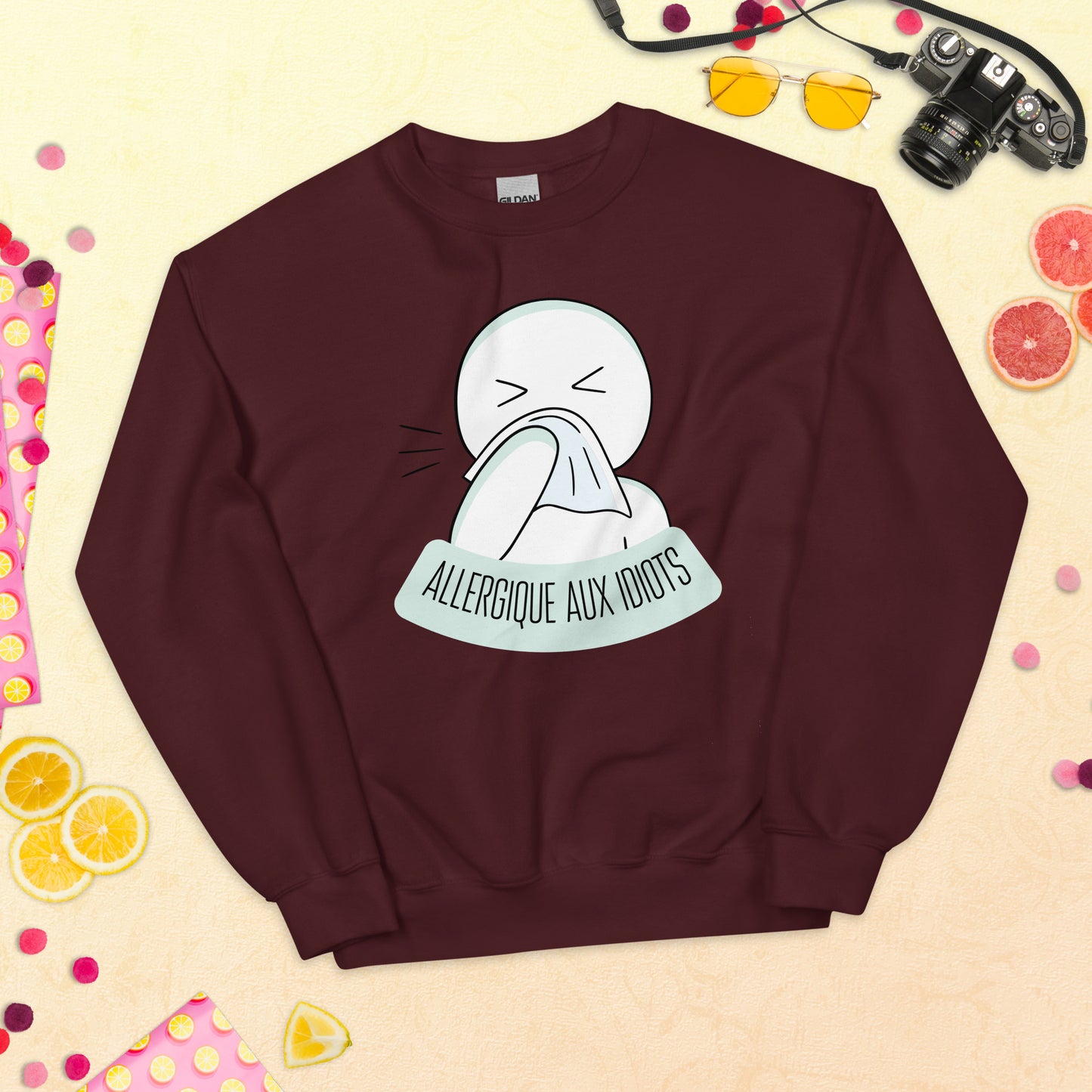 Crewneck - Allergique aux idiots