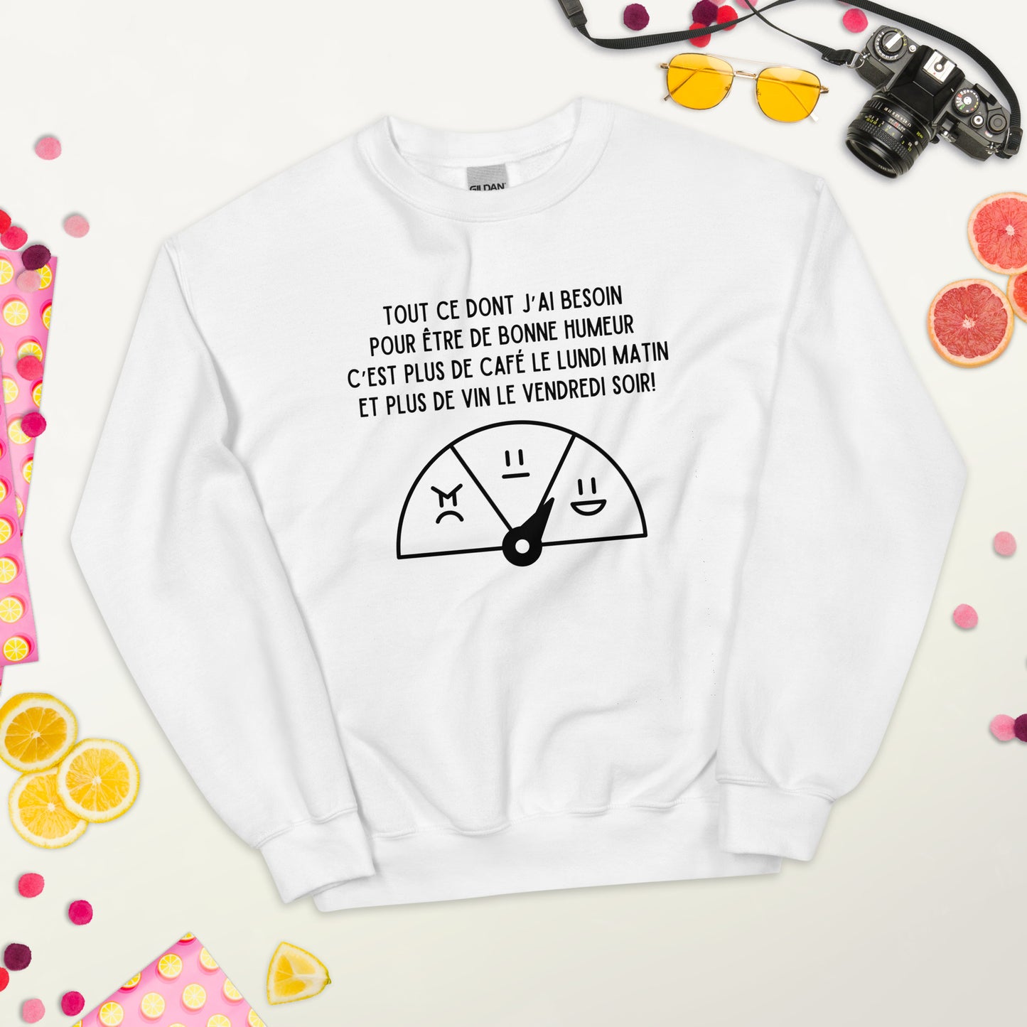 Crewneck- Plus de vin, plus de café