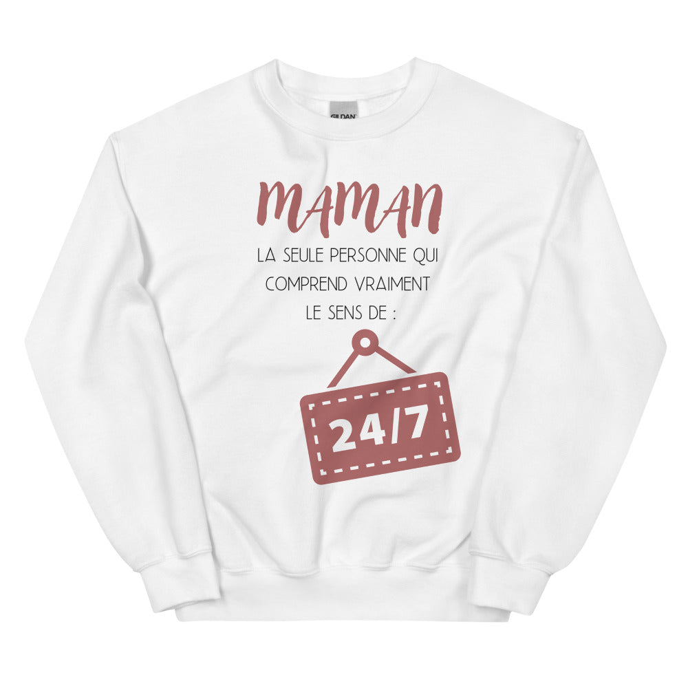 Crewneck - Maman 24/7 (7632351461593)